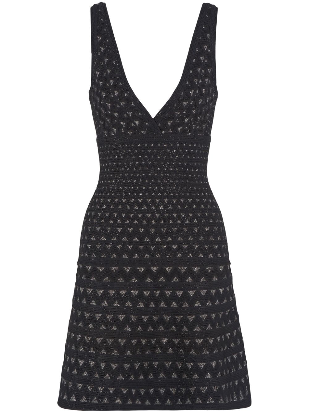 geometric knit pattern minidress - 1