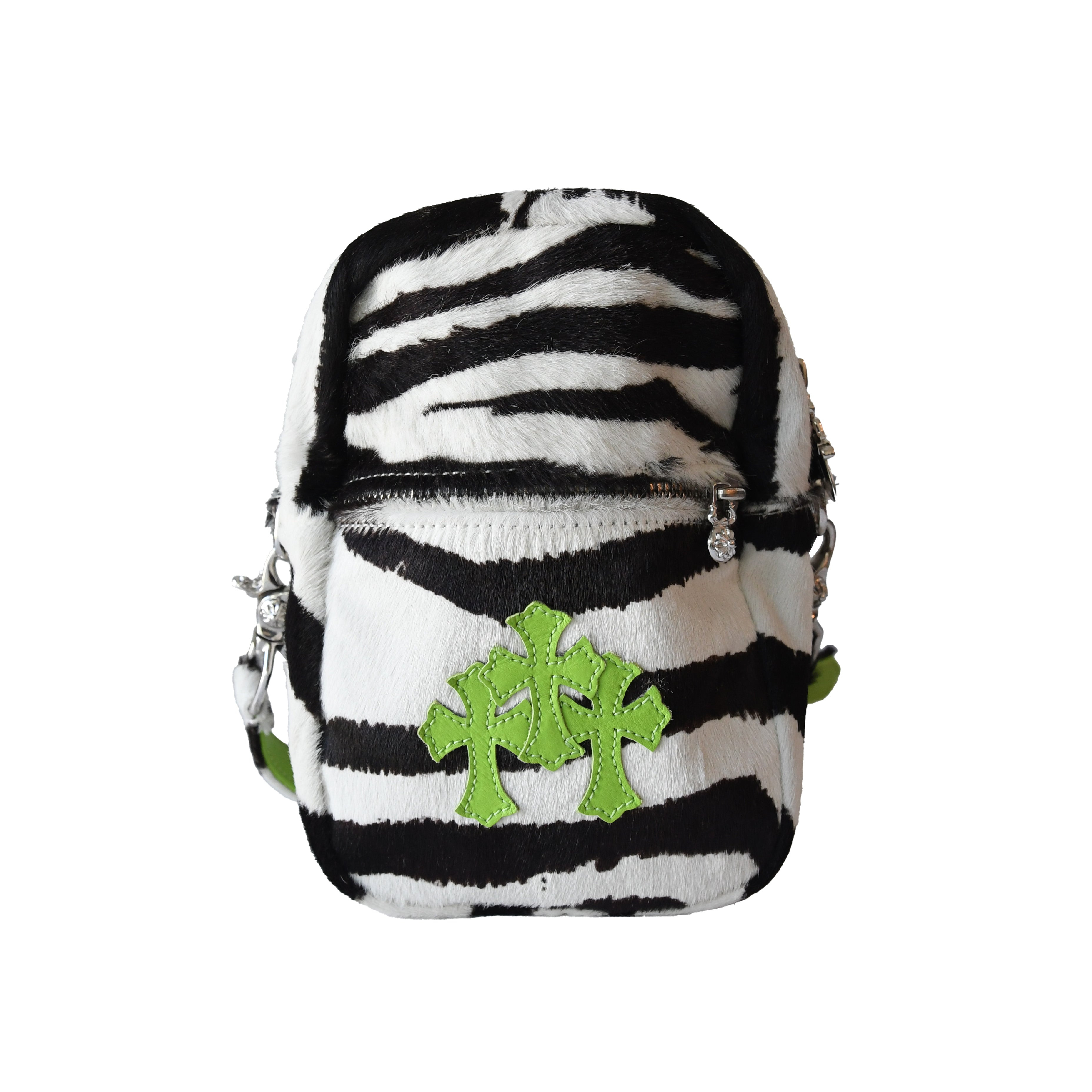 Chrome Hearts Zebra Bag With Green Crosses - 5