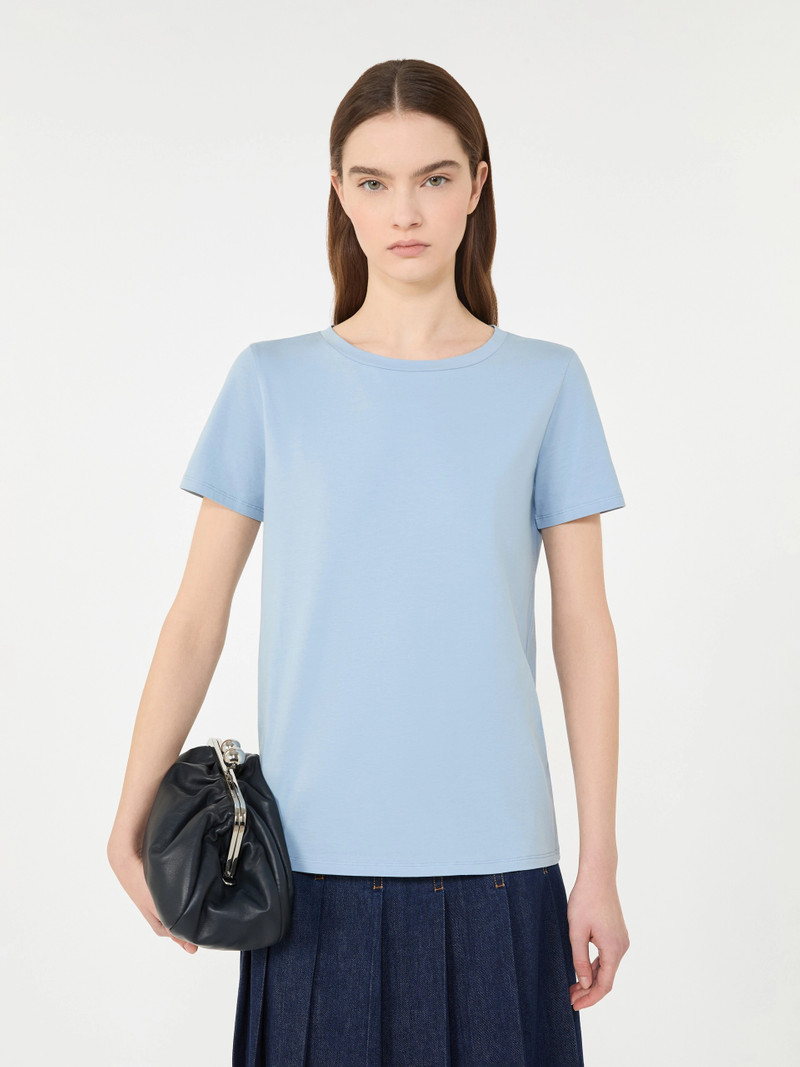 MULTIB Basic cotton jersey T-shirt - LIGHT BLUE 5