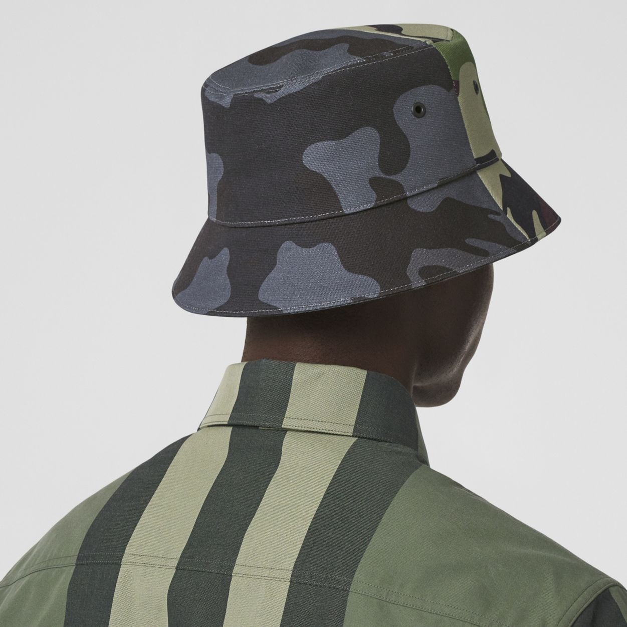 Camouflage Print Cotton Bucket Hat - 9