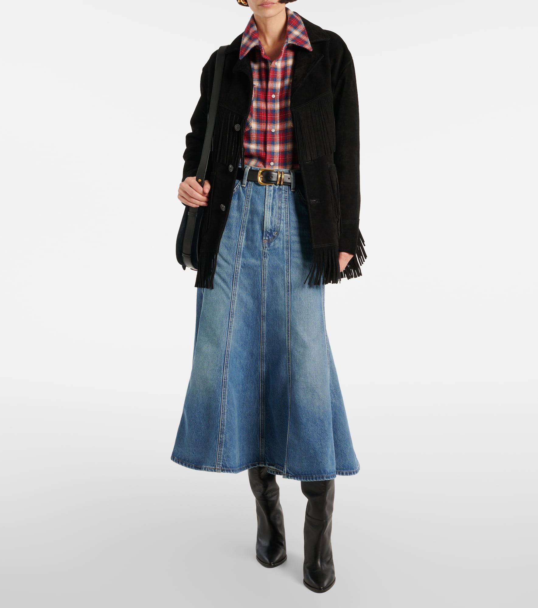 Gaucho Vintage denim maxi skirt - 2