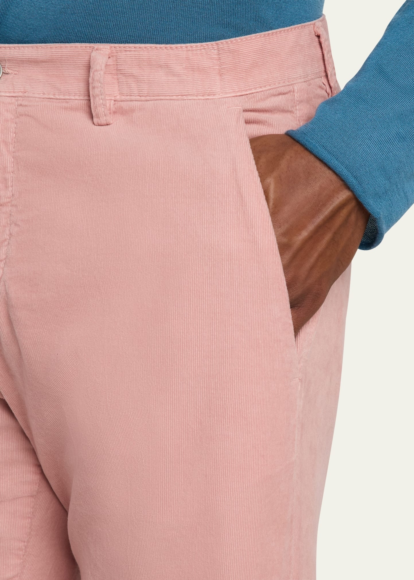 Men's Flat Front Corduroy Shorts - 5