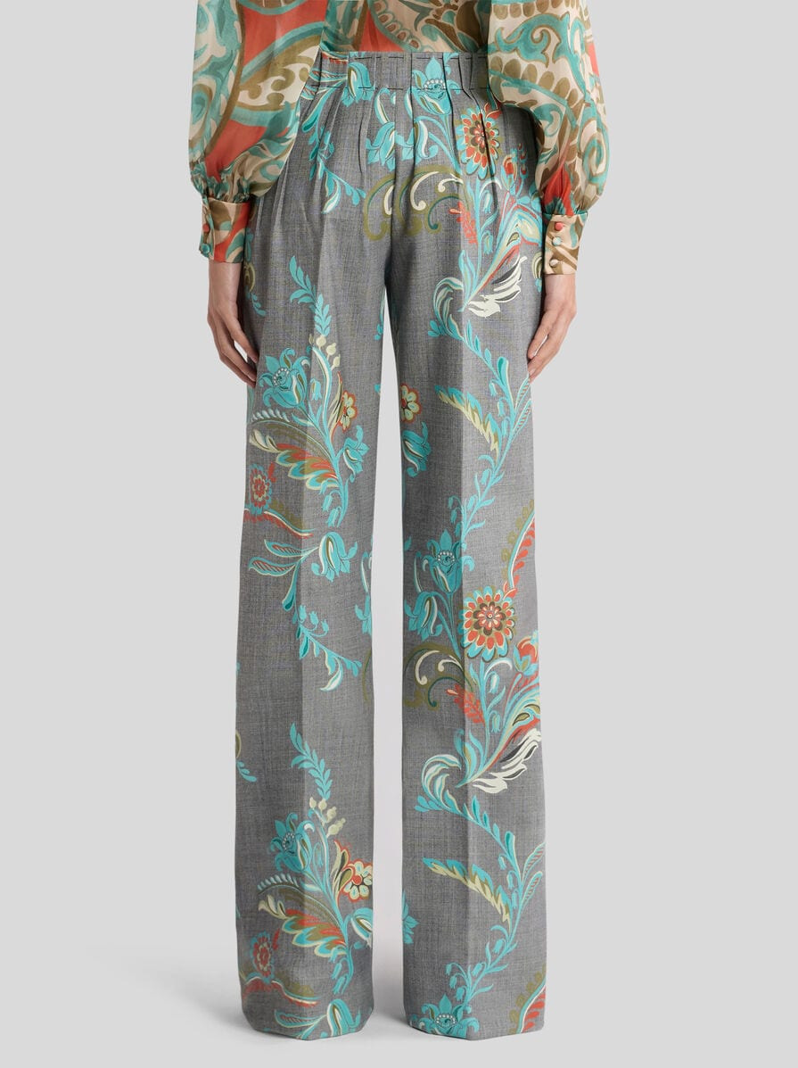 WOOL-BLEND TROUSERS WITH DAFFODIL PRINT - 5