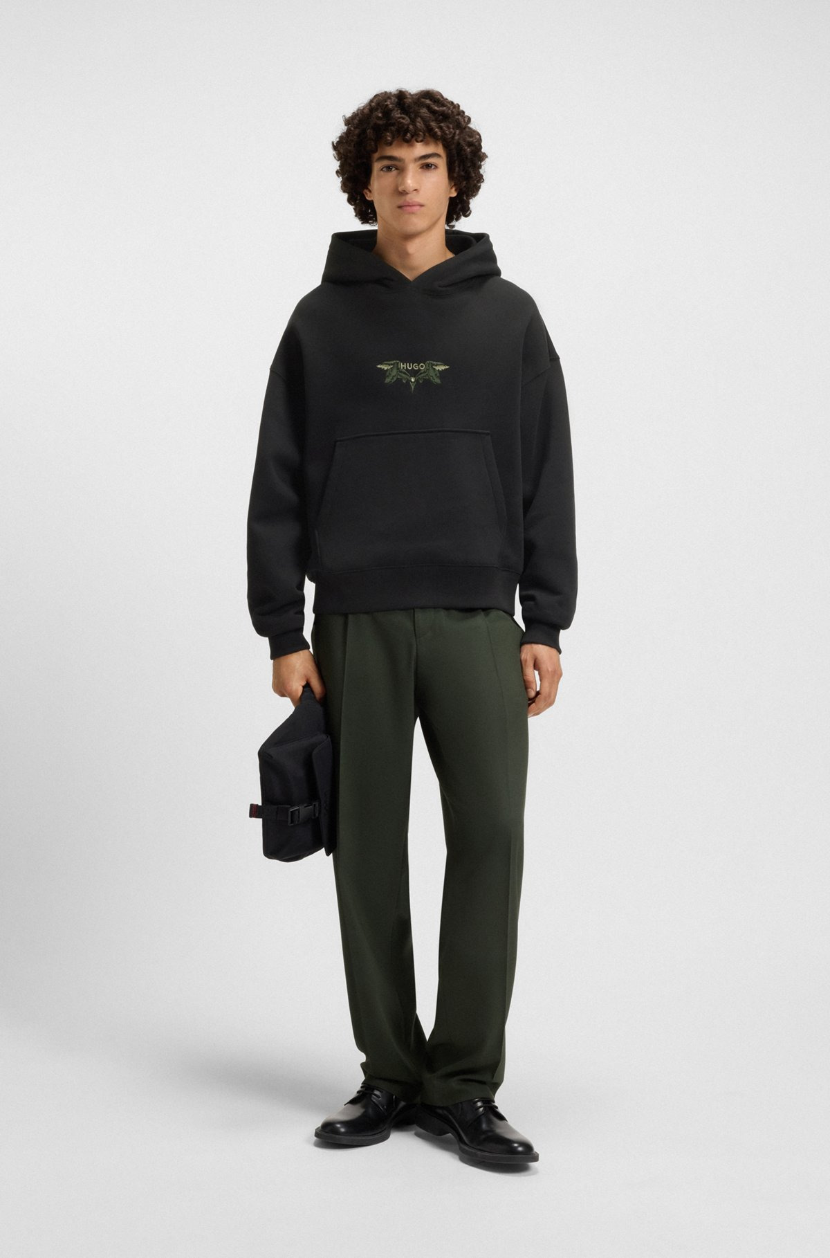 COTTON-TERRY HOODIE WITH EMBROIDERED ARTWORK - 4
