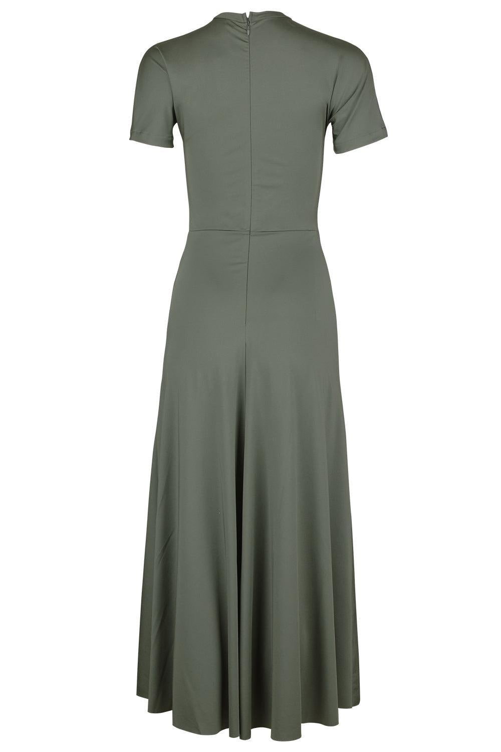 Gathered Waist Midi Dress - Oregano - 2