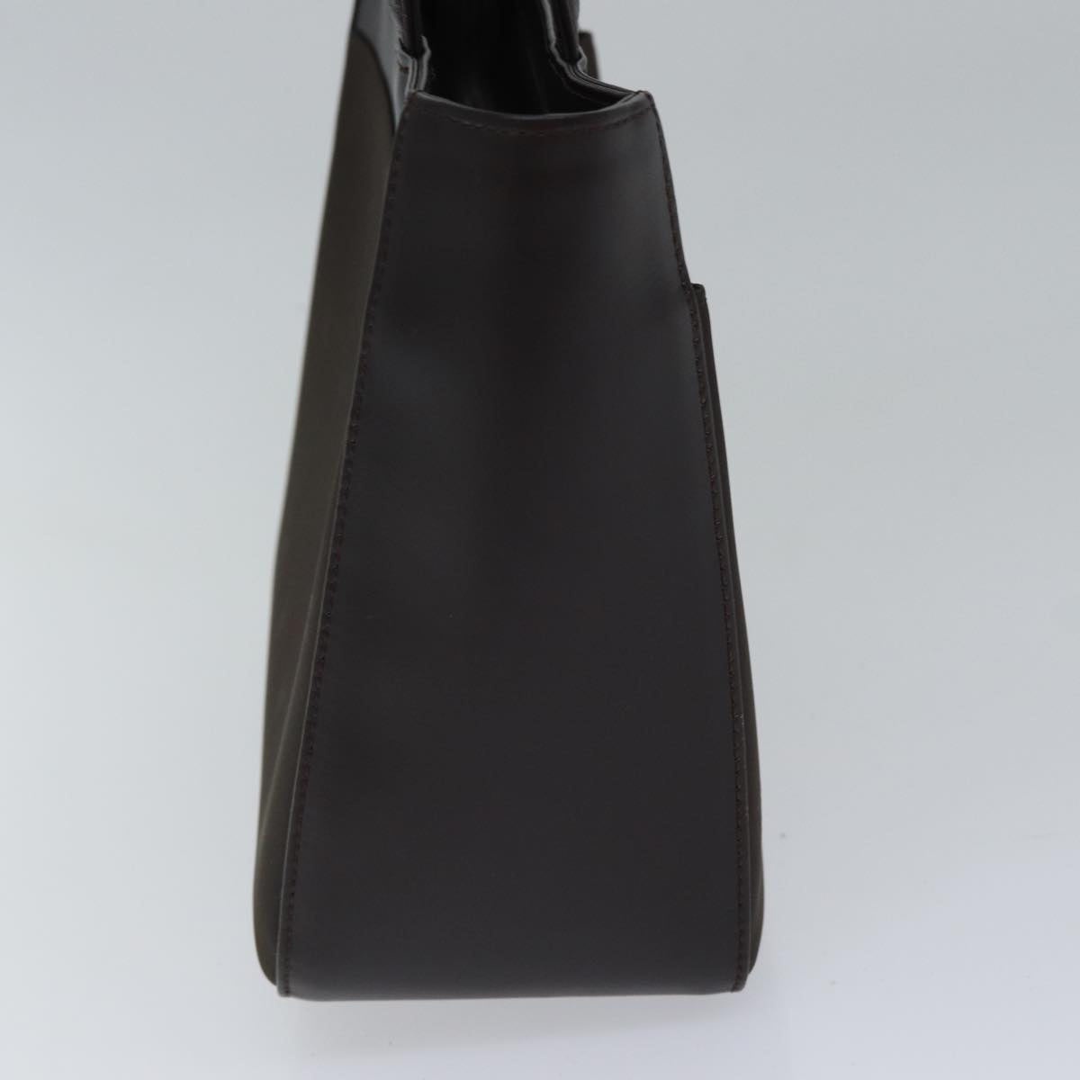 Burberry Hand Bag Nylon Leather Brown Silver - 5
