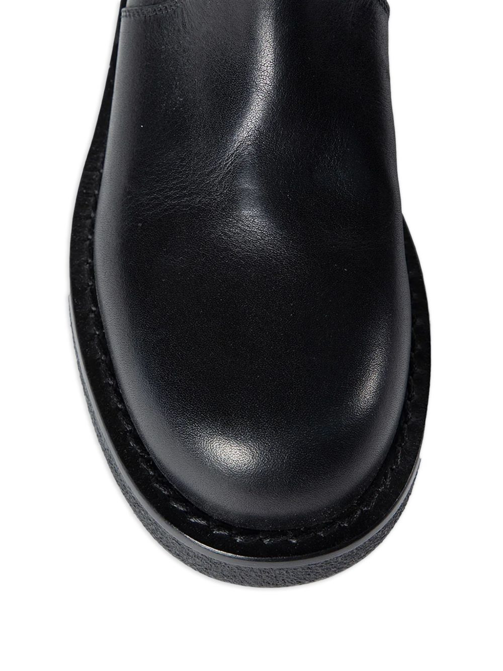 side-zip round-toe boots - 4