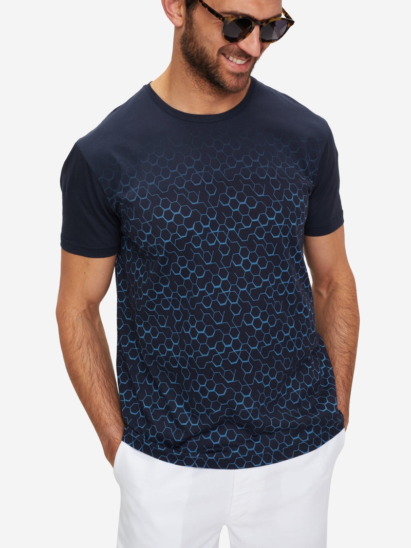 Men's T-Shirt Robin 9 Pima Cotton Navy - 5