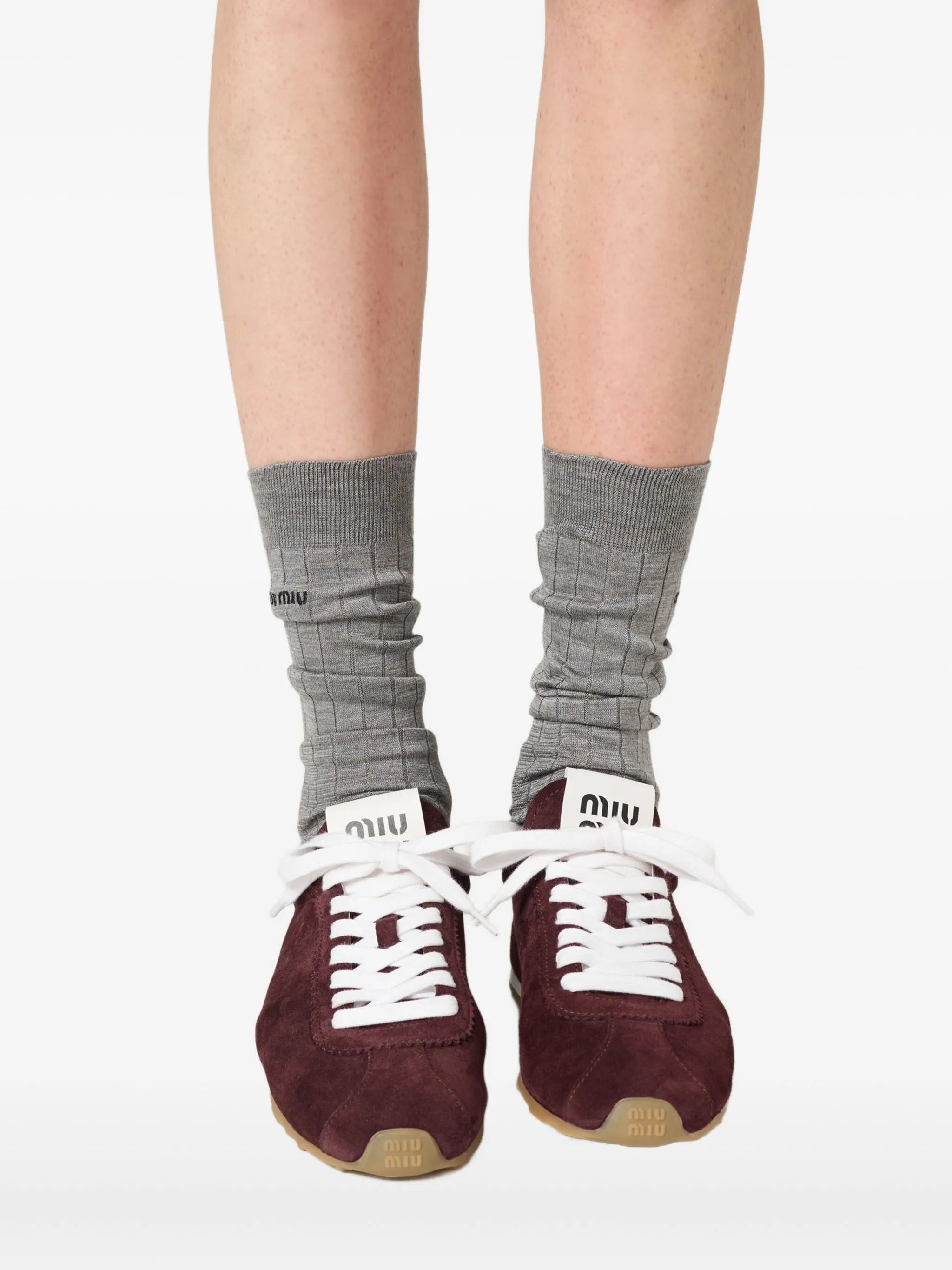 Miu Miu Plume Suede Sneakers - 5