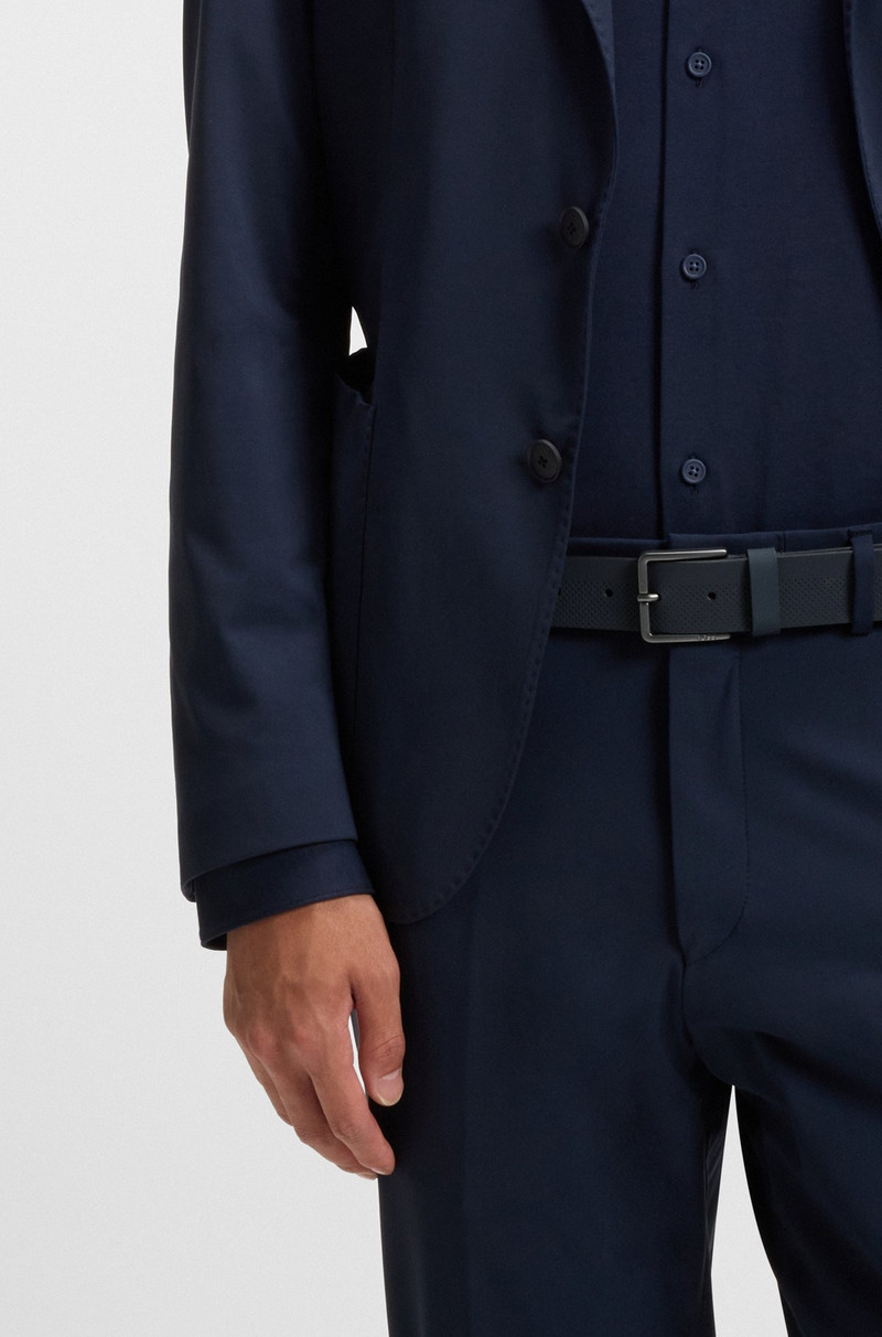 BOSS ITALIAN-LEATHER BELT WITH PERFORATED PATTERN outlook