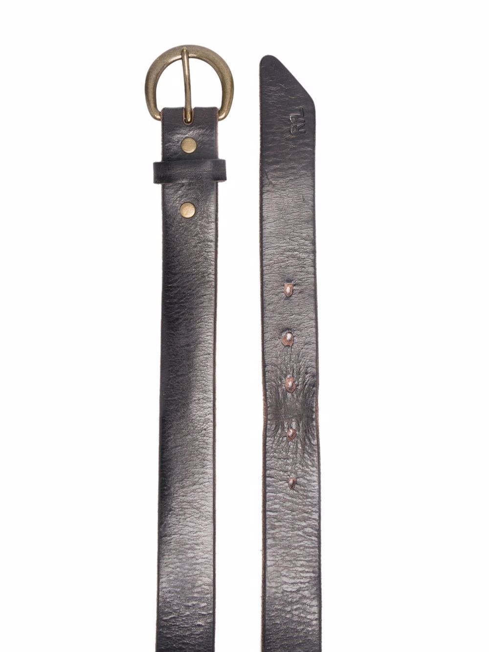 buckled leather belt - 2