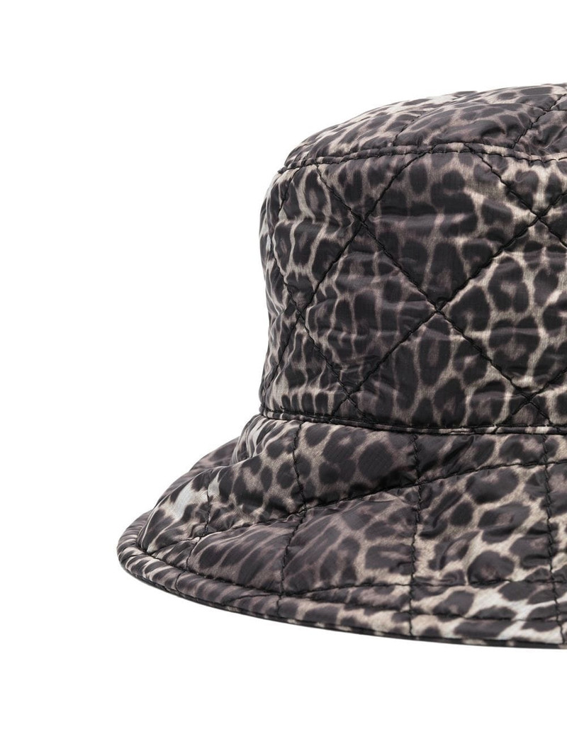 MAISON MICHEL leopard-print bucket hat outlook