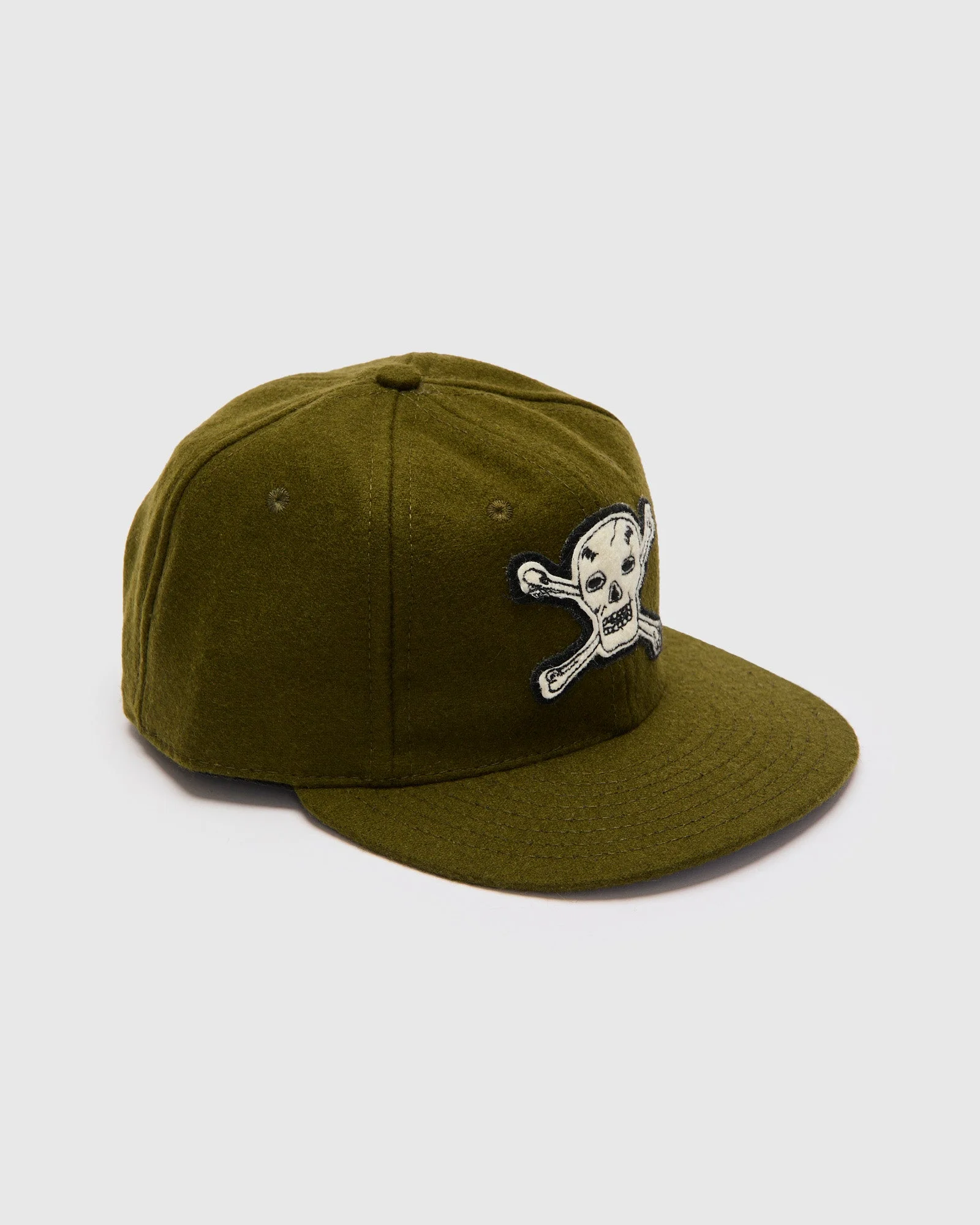 Hellcats Cap in Olive Wool - 1