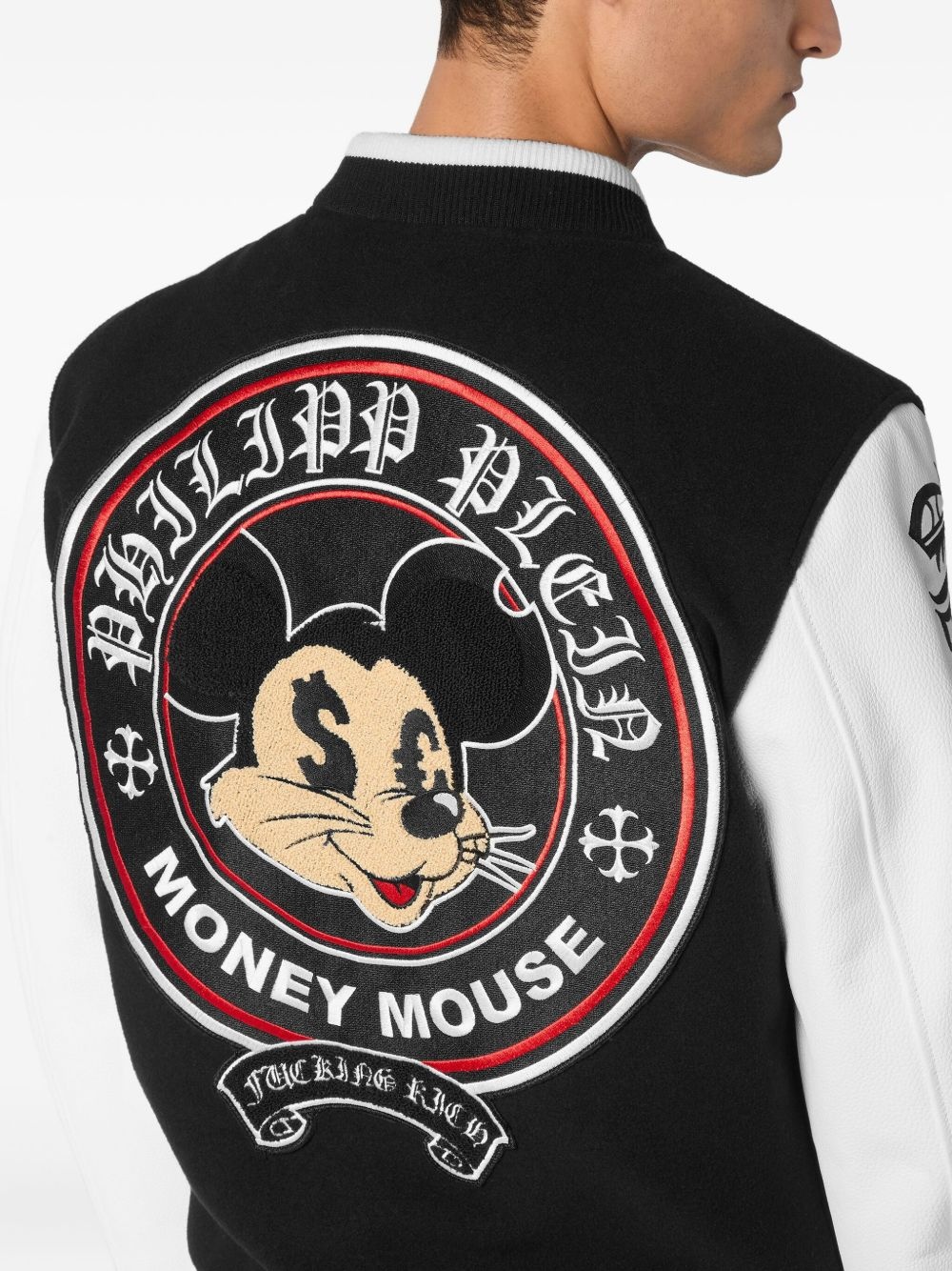 Money Mouse-emblem varsity jacket - 5