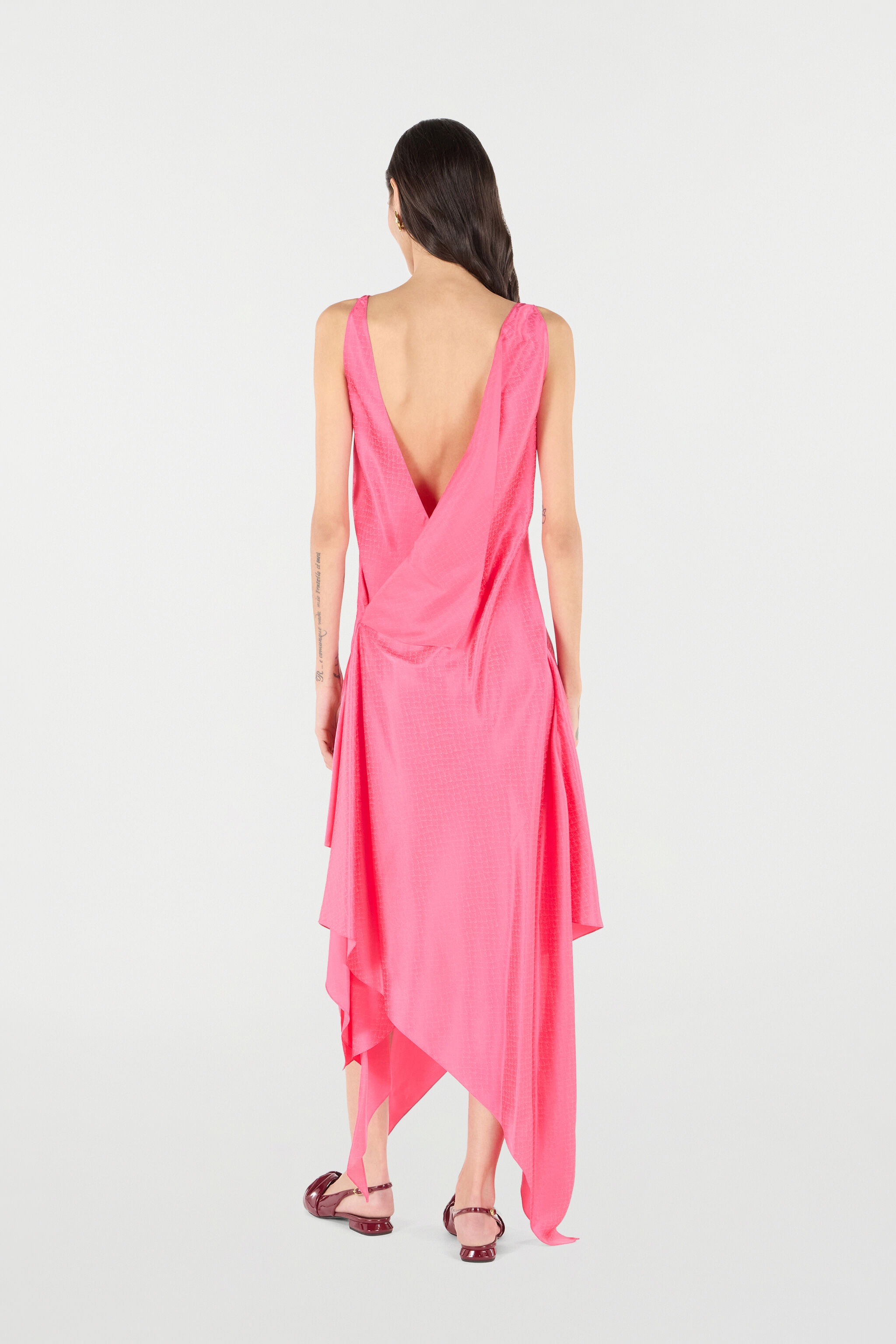 Dress With Asymmetric Skirt - 4