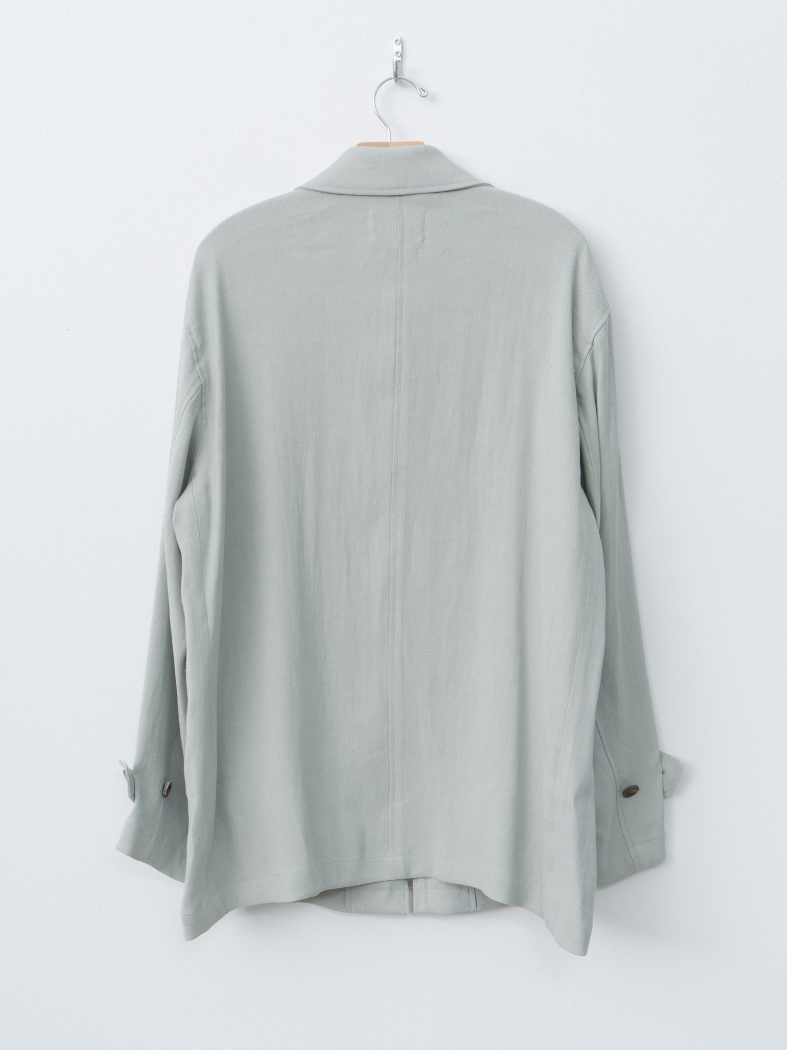 Linen Acetate Zip Blouson - Mist Green - 9