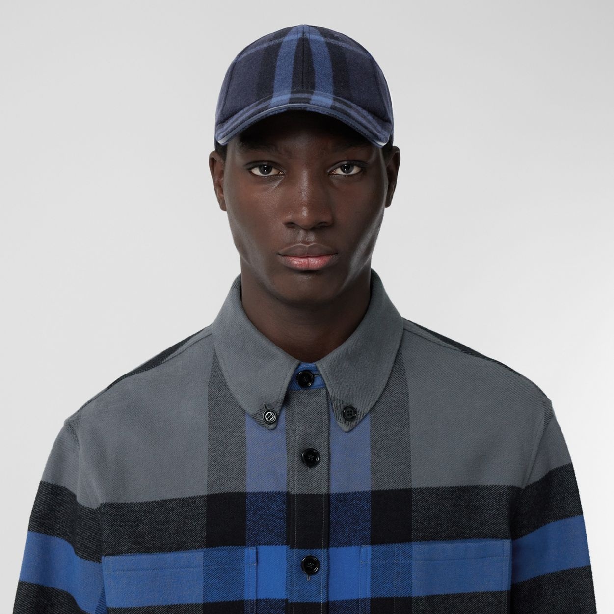 Check Wool Cashmere Baseball Cap - 3