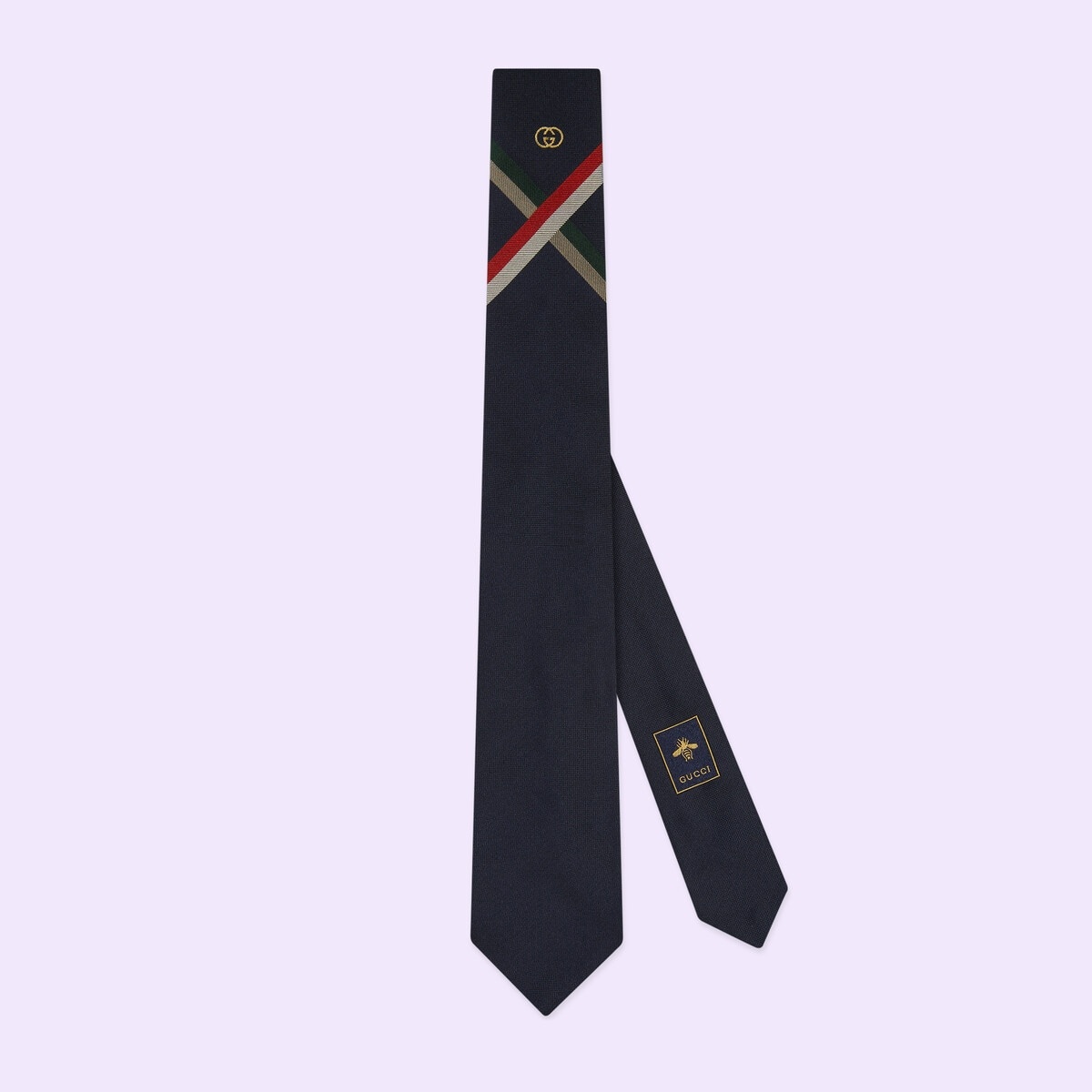 Silk tie with Interlocking G - 1