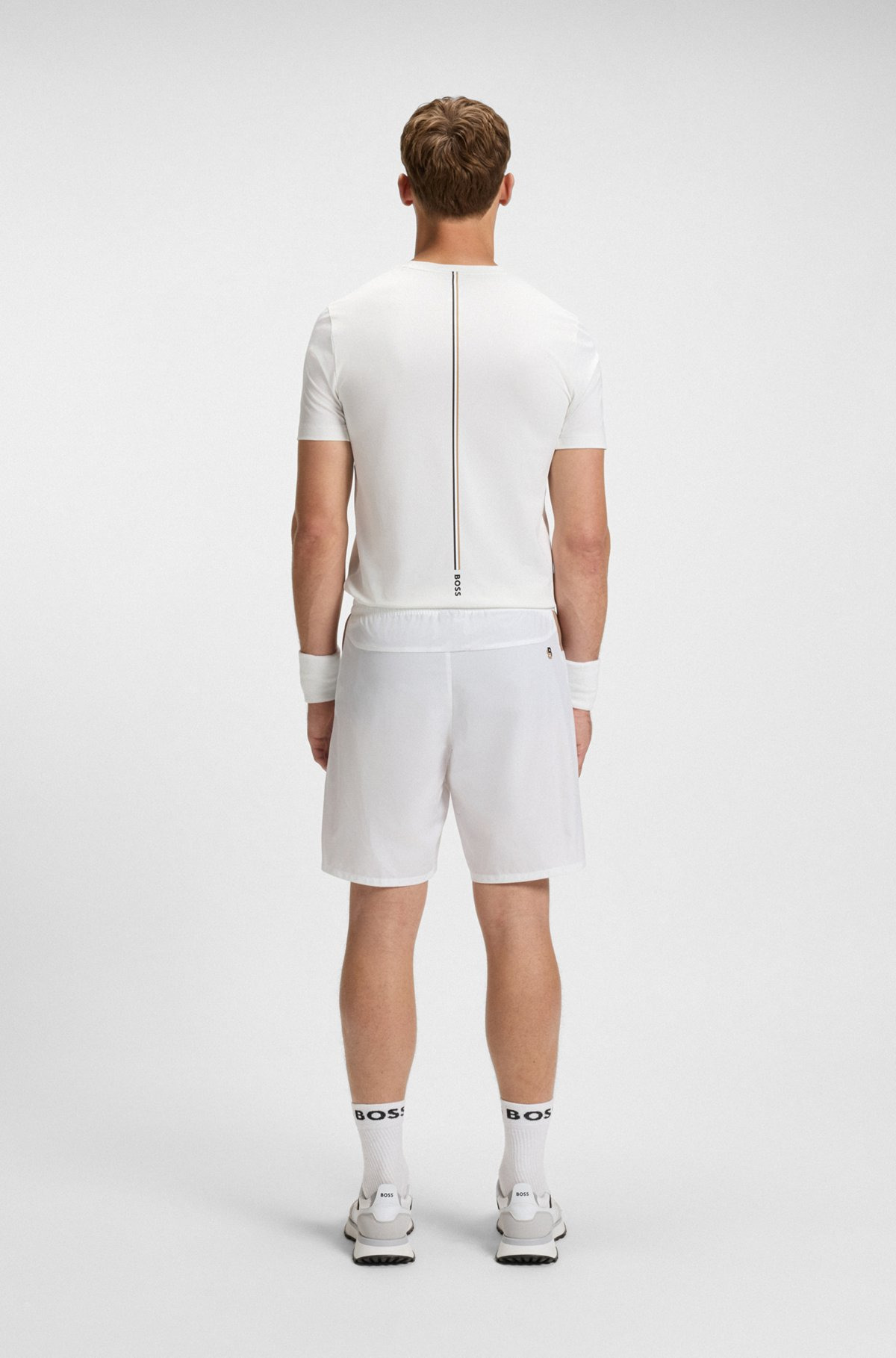 ACTIVE TENNIS SHORTS IN STRETCH FABRIC WITH MOISTURE MANAGEMENT - 4