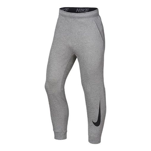 Nike Windproof Solid Color Casual Sports logo Fleece Lined Long Pants Gray 932258-063 - 1