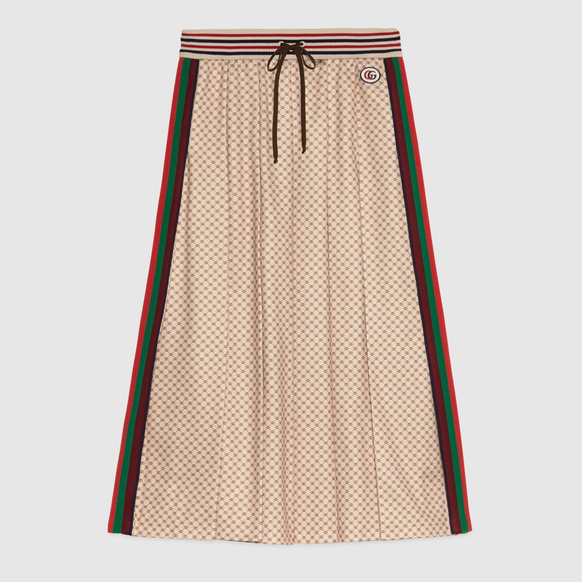Interlocking G print pleated skirt - 1