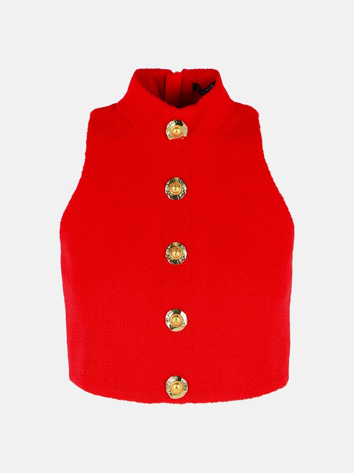 RED VIRGIN WOOL TOP - 1