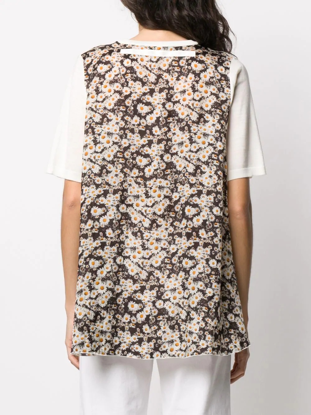 daisy print layered blouse - 4