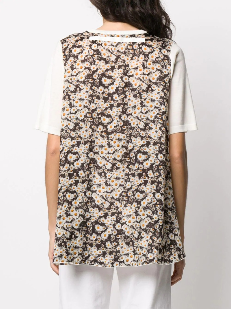 daisy print layered blouse 4