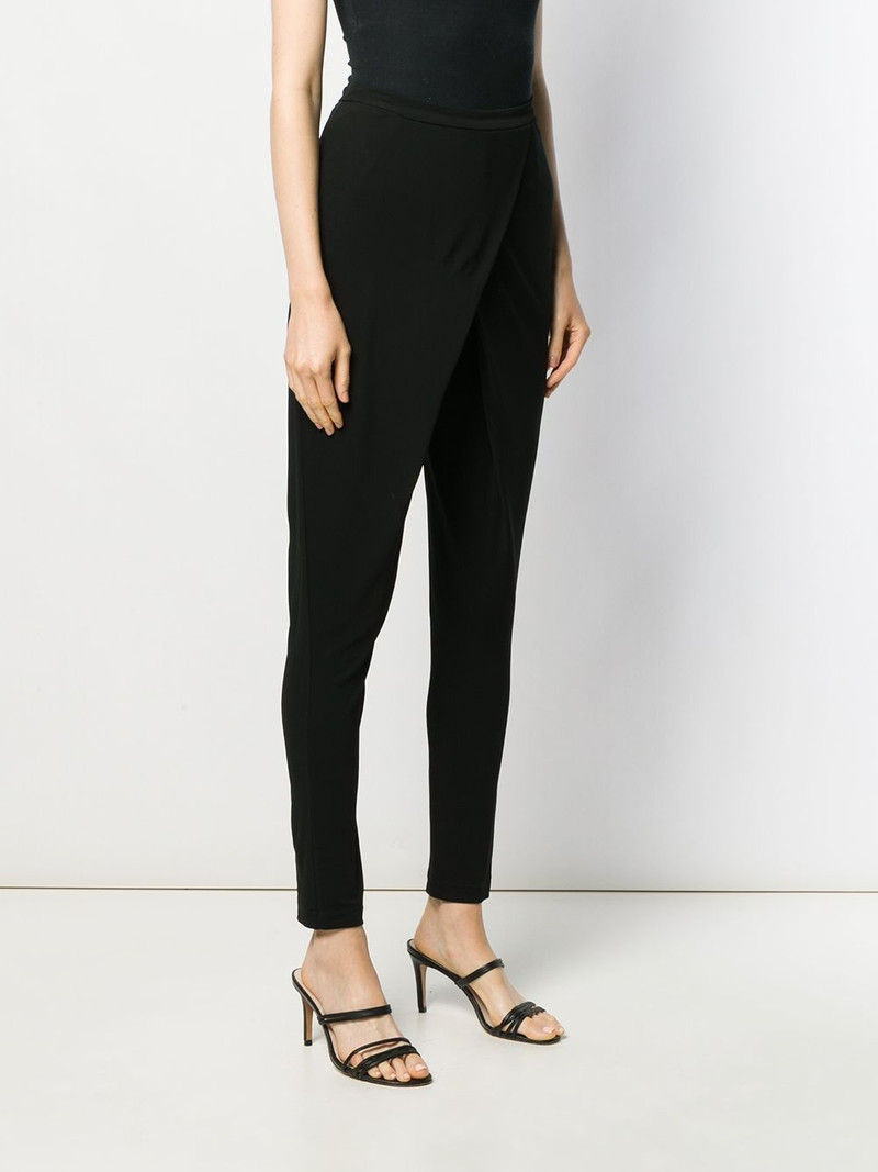 wrap-effect panelled trousers 3