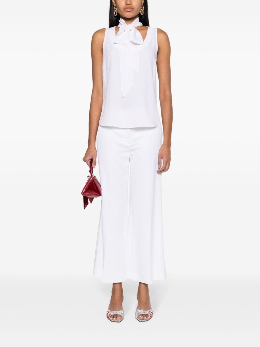 sleeveless crepe top - 2