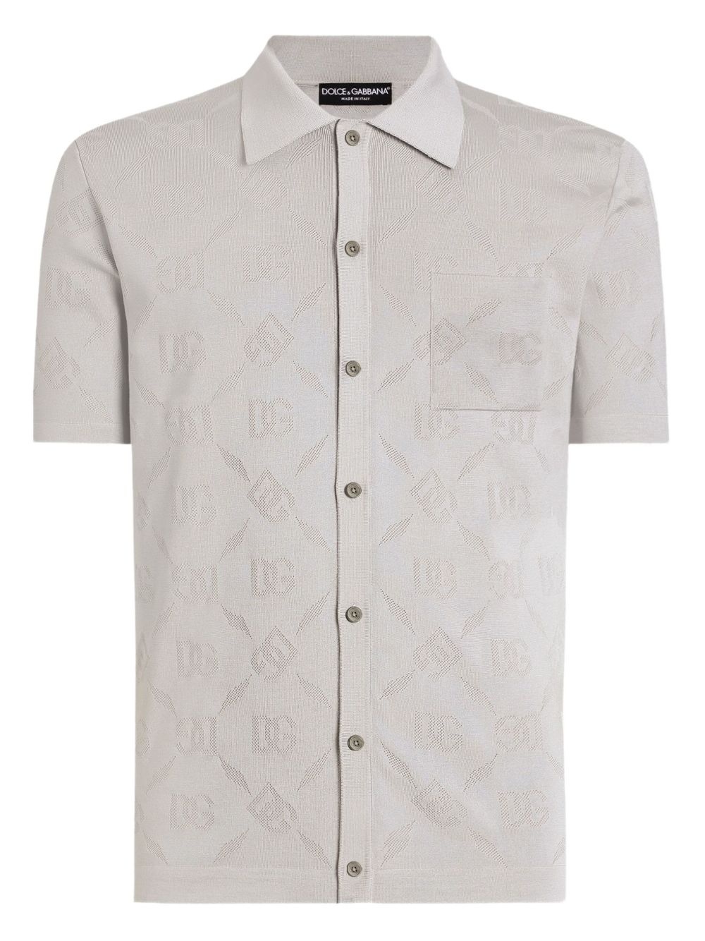 monogram-pattern shirt - 1