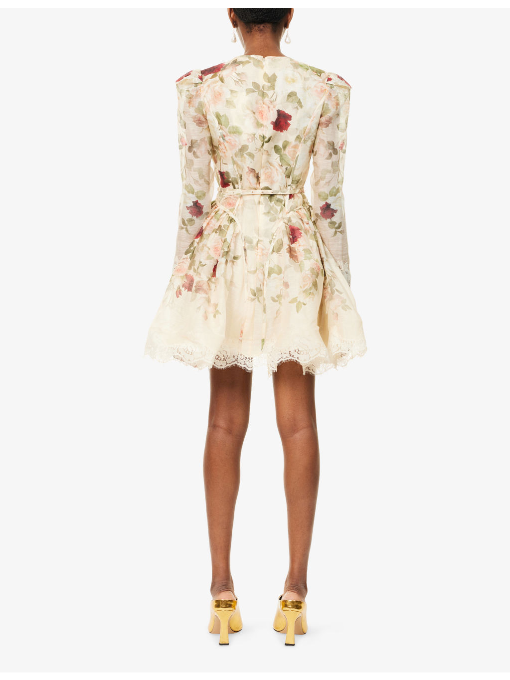 Hypnotic Lace Linen And Silk Mini Dress - 4