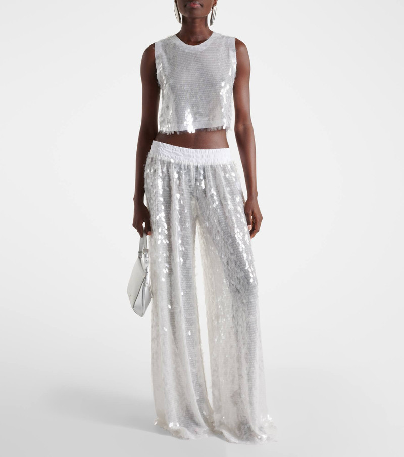 NORMA KAMALI Sequined crop top outlook