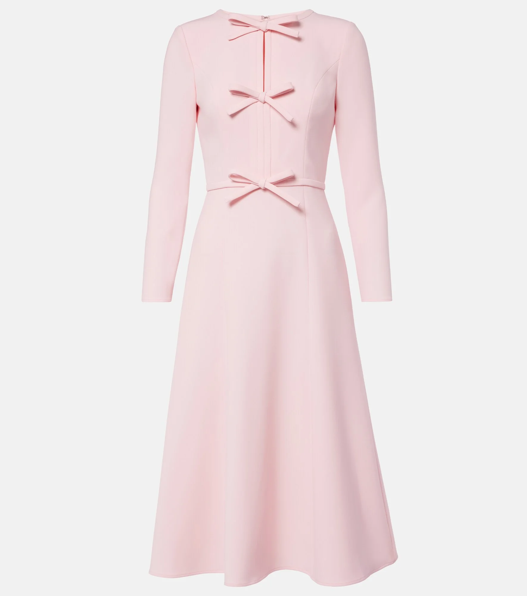 Bow-detail crêpe midi dress - 1