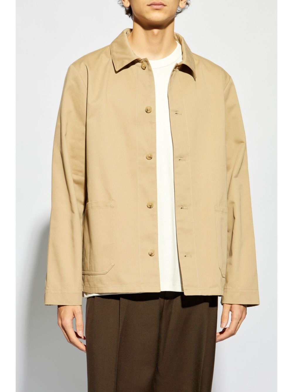 twill cotton shirt jacket - 3