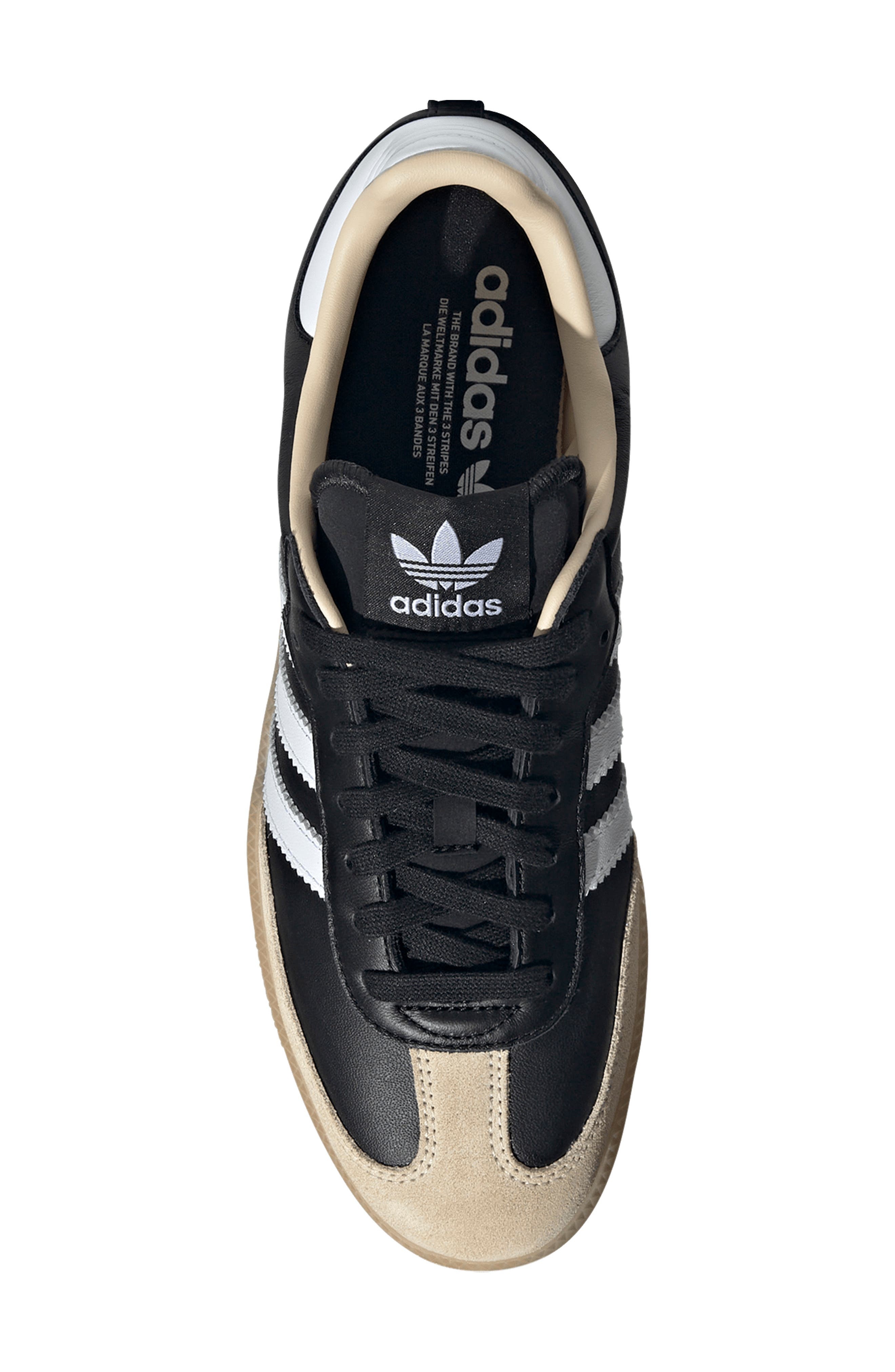 adidas Samba OG Sneaker in Black/White/Gum at Nordstrom - 4