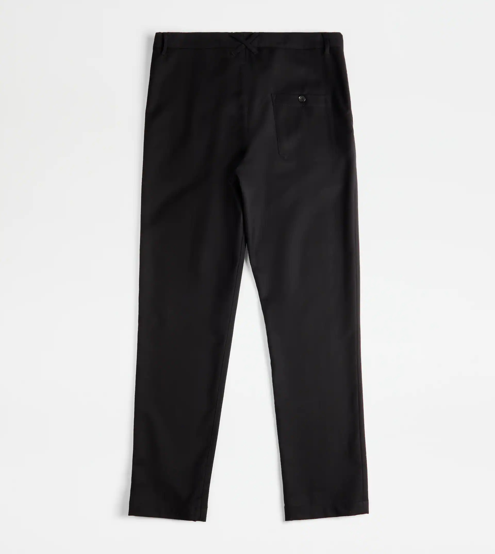TOD'S CHINO TROUSERS ADJUSTABLE WAISTBAND - BLACK - 8