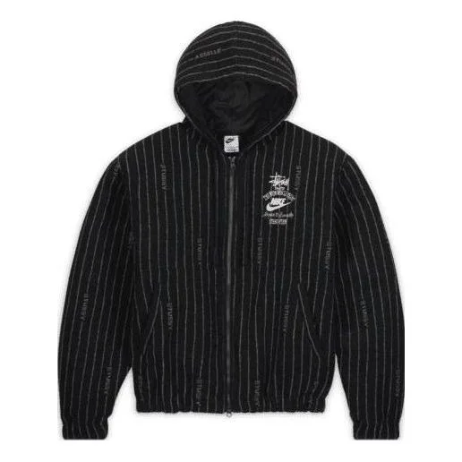 Nike x Stussy Stripe Wool Jacket 'Antique Black' DR4023-010 - 1