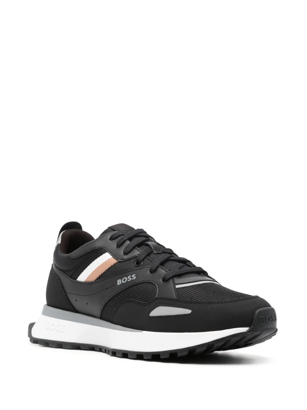 striped lace-up sneakers - 2