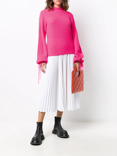 MSGM tie-sleeves mock neck jumper outlook