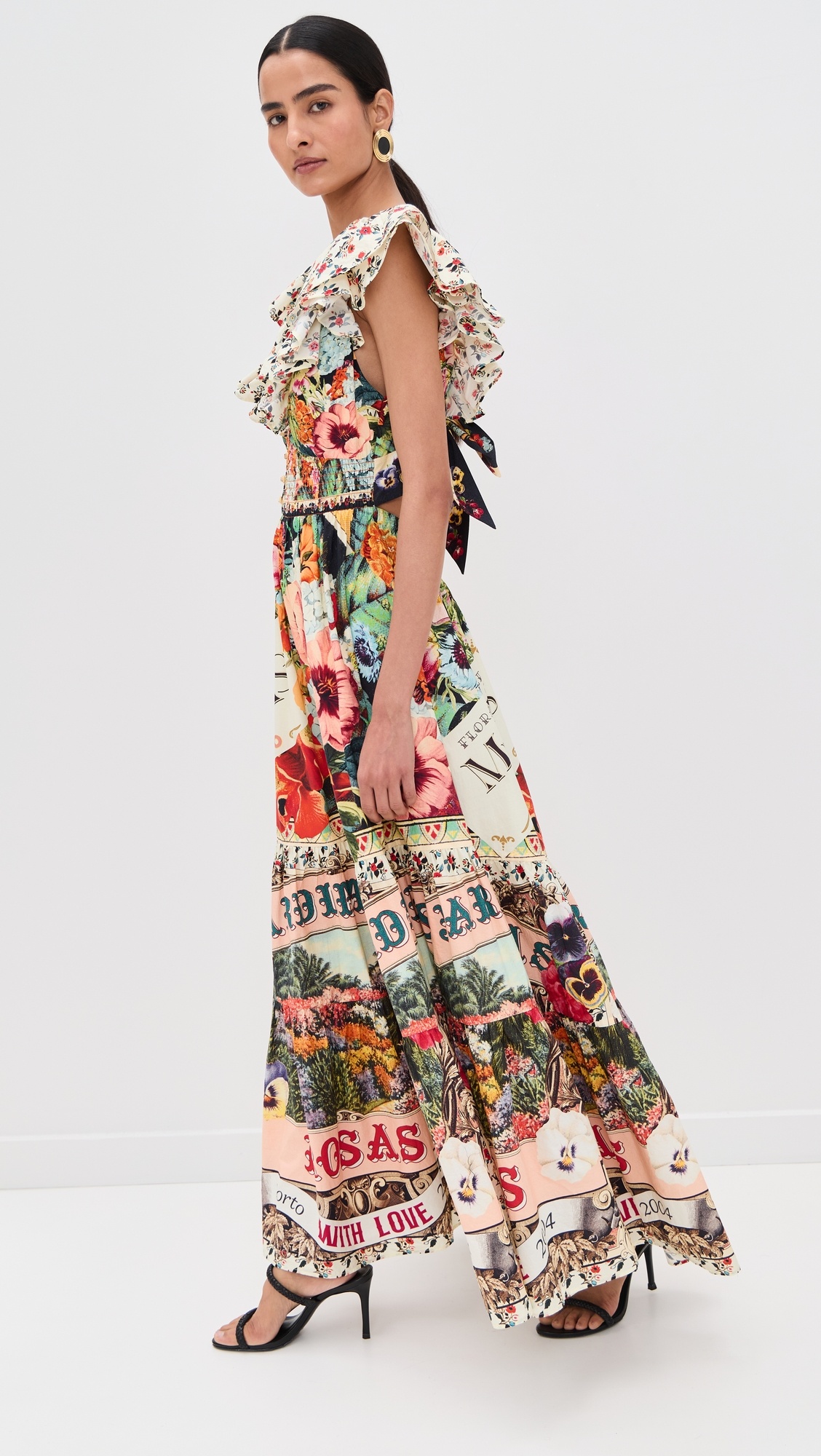 Tiered Dress with Neck Frill - 3