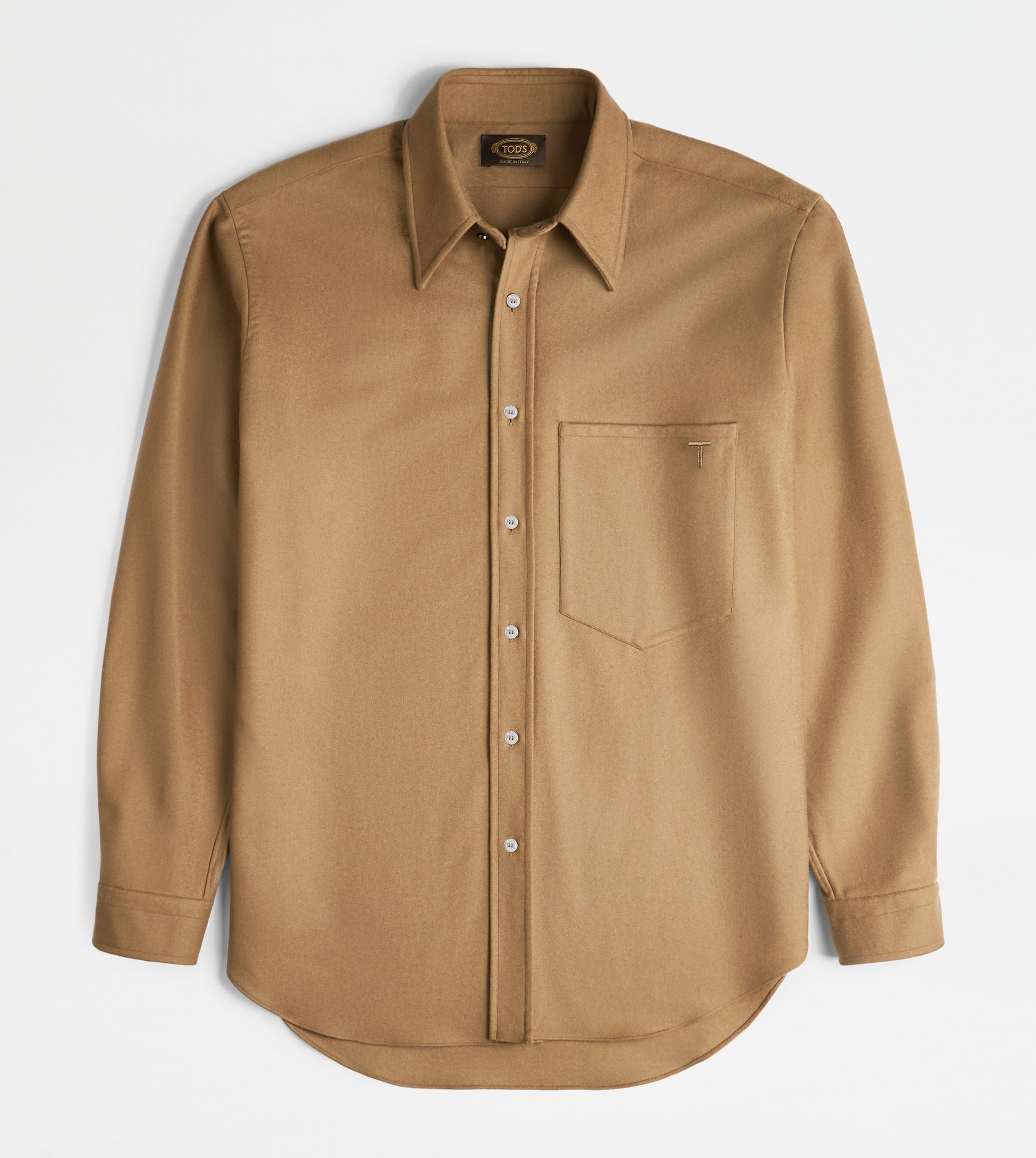 SHIRT IN FLANNEL - BEIGE - 1