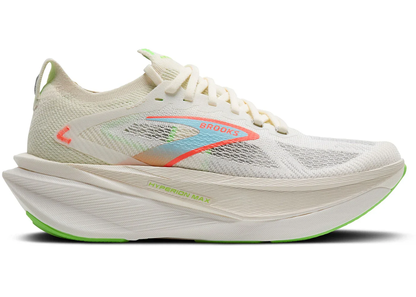 Brooks Hyperion Max 3 Coconut Green Gecko Pink Clay - 1