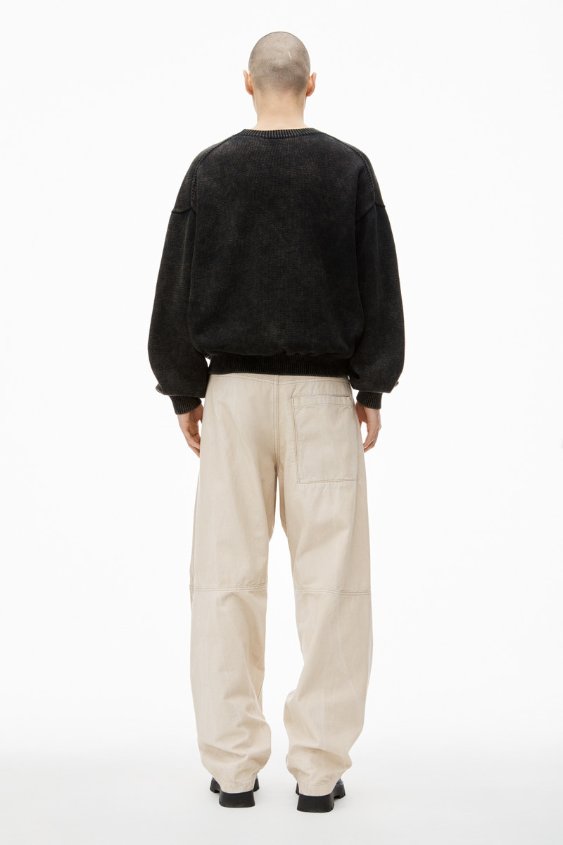 oversize logo sweatshirt in organic cotton 4