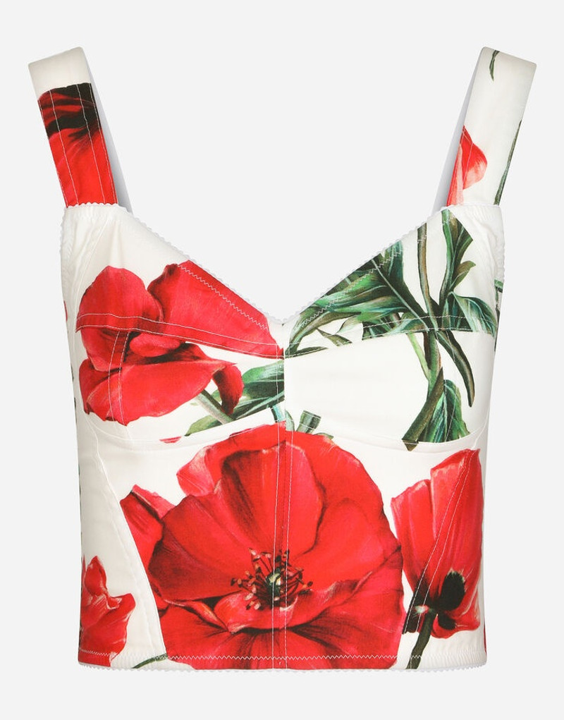 Poppy-print poplin corset 1