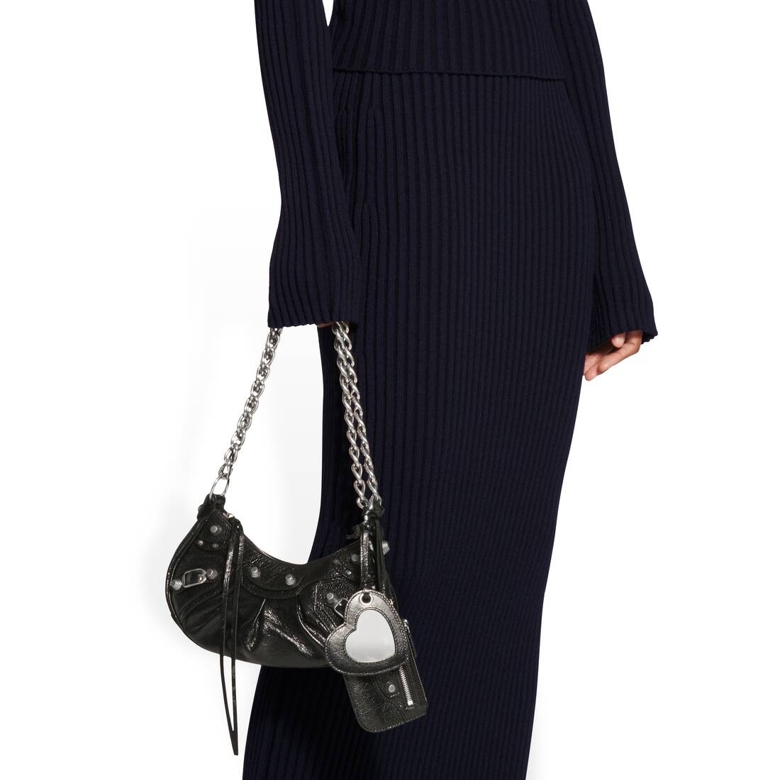 le cagole xs shoulder bag with chain - 3