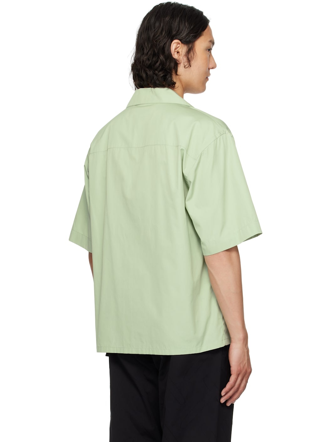 Green Cotton Poplin Shirt - 3
