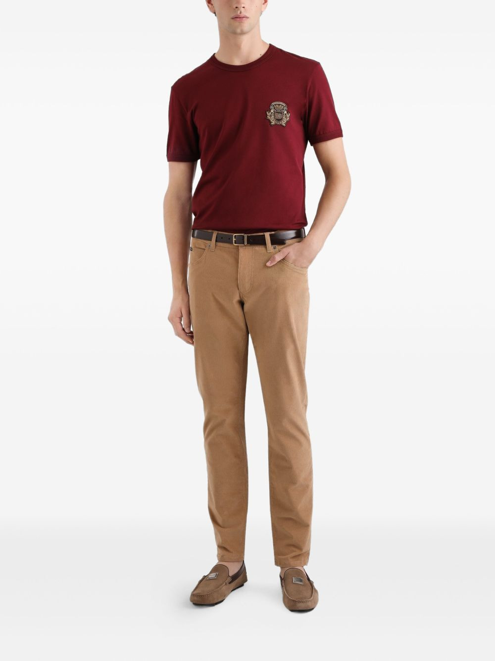 crest-embellished T-shirt - 2