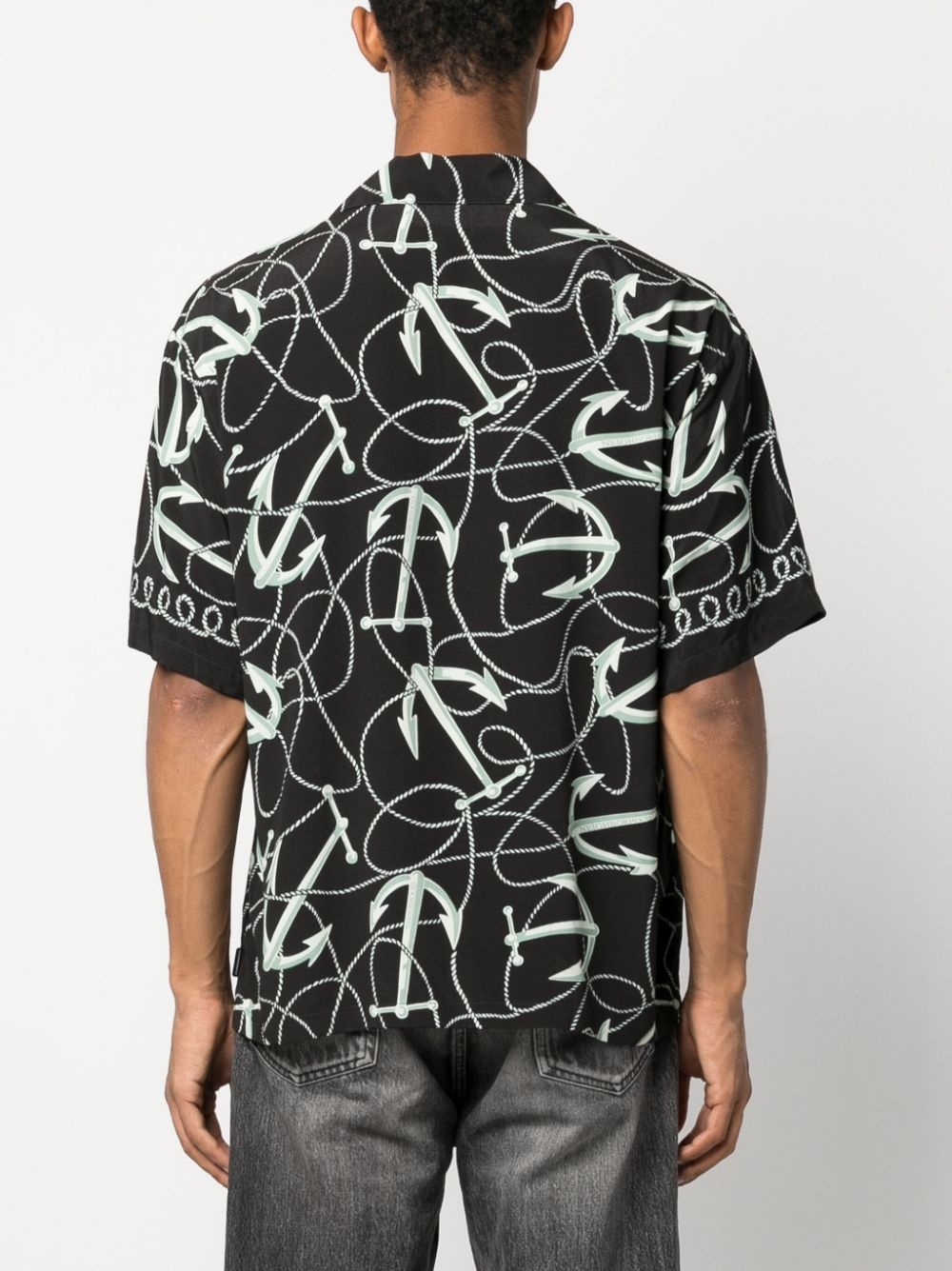 Anchor-print camp shirt - 4