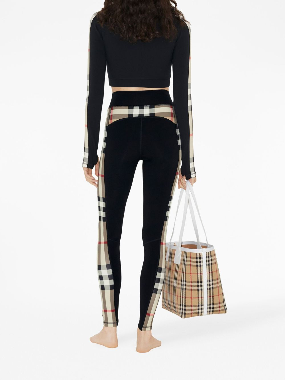 Burberry cropped check sweatshirt - 2